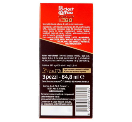 POCKET COFFEE TO GO SUMMER EDITION FERRERO ESPRESSO 3 τεμ. POCKET COFFEE TO GO SUMMER EDITION FERRERO ESPRESSO 3 τεμ.