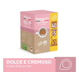 TORALDO  CAFFE ESPRESSO DOLCE & CREMOSO 45 CIALDE | PODS ESE ΧΑΡΤΙΝΕΣ ΤΑΜΠΛΕΤΕΣ