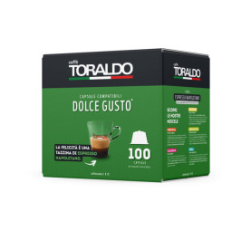TORALDO  ΚΑΨΟΥΛΕΣ ESPRESSO CAFFE GOURMET  ΣΥΜΒΑΤΕΣ ΜΕ ΜΗΧΑΝΕΣ  DOLCE GUSTO   100 τεμ.