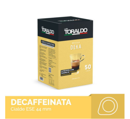 Toraldo - Decaffeinata, e.s.e pod, 50x χάρτινες ταμπλέτες καφέ